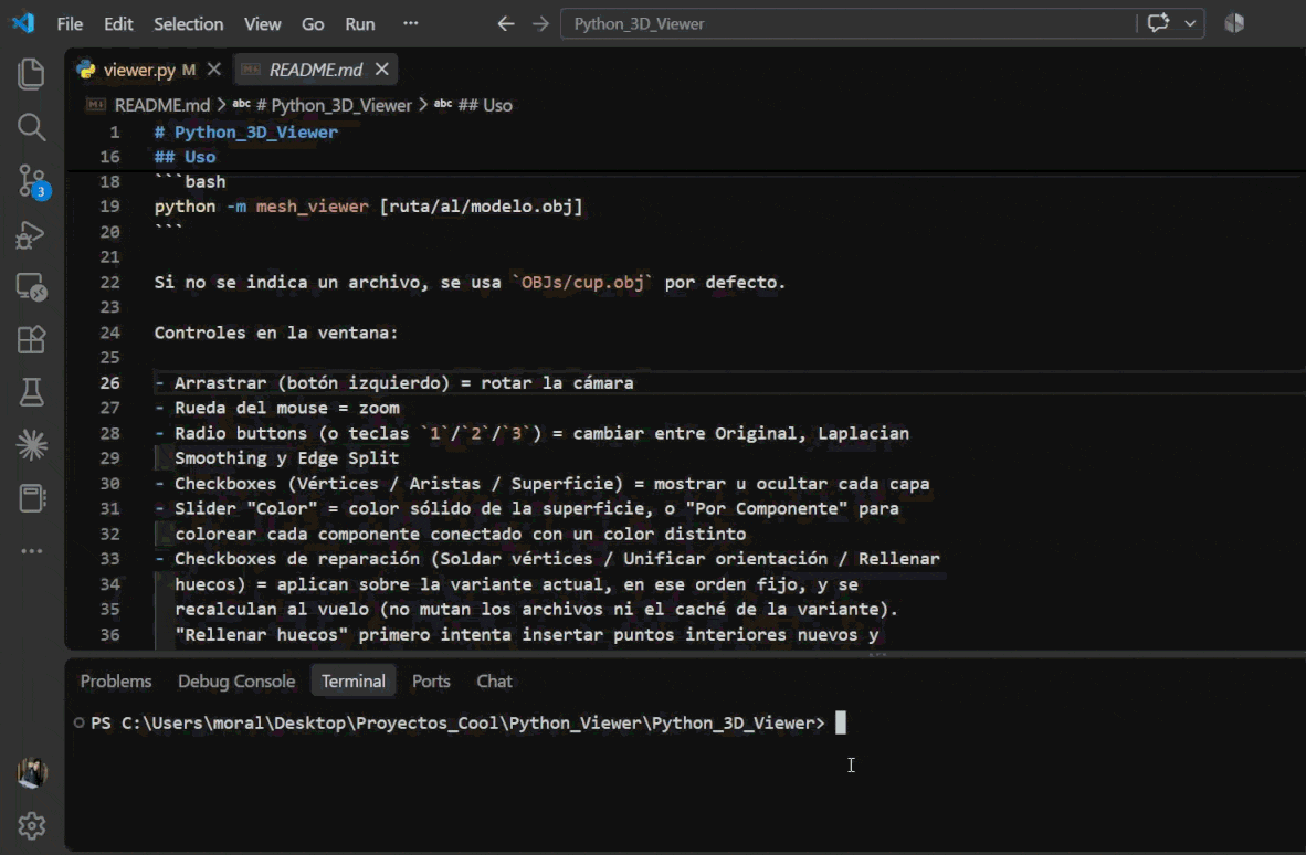 Preview de Python 3D Viewer